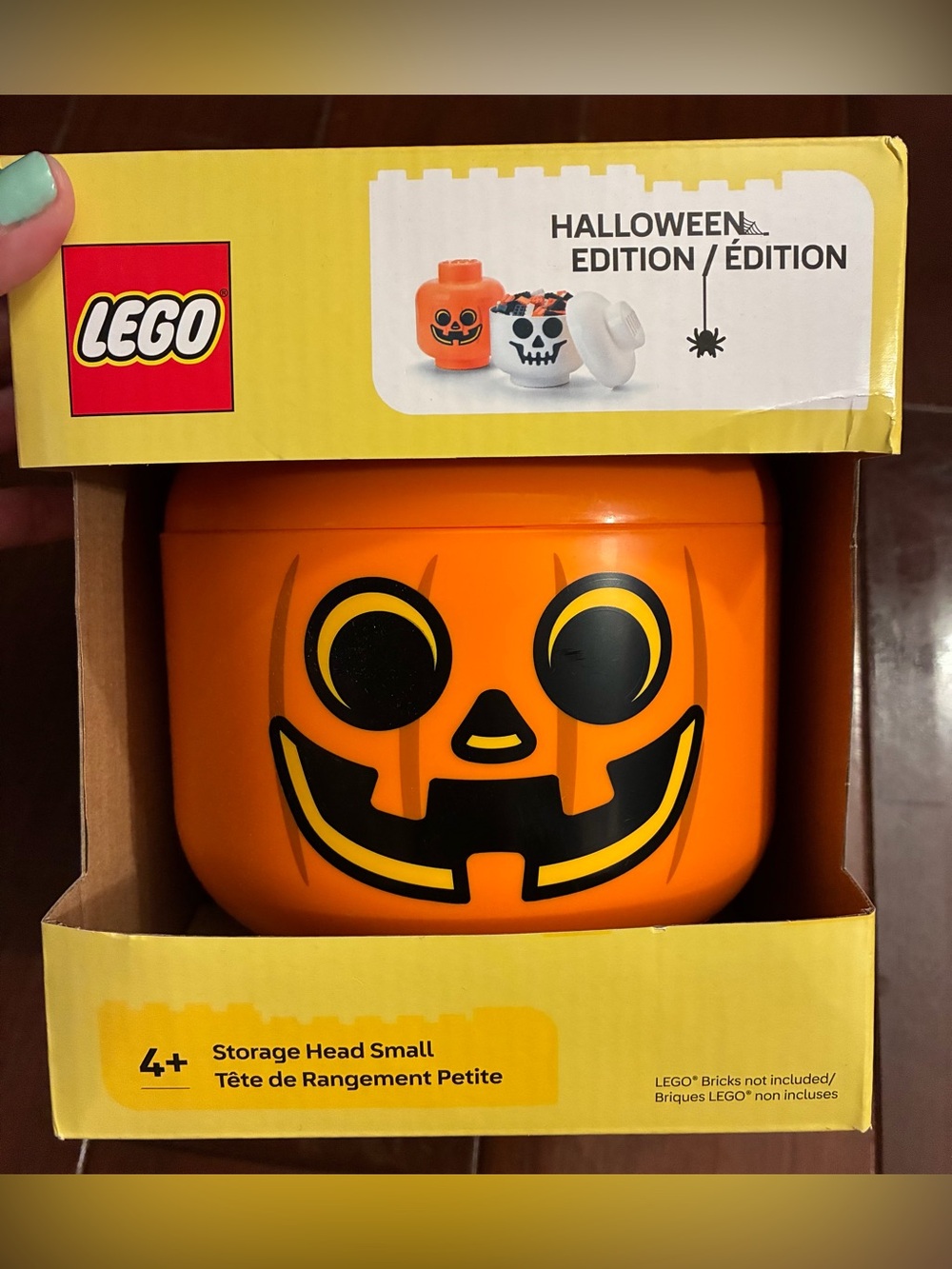 Brand new! LEGO Halloween Edition Orange Pumpkin Storage Head, small. NWT 🎃